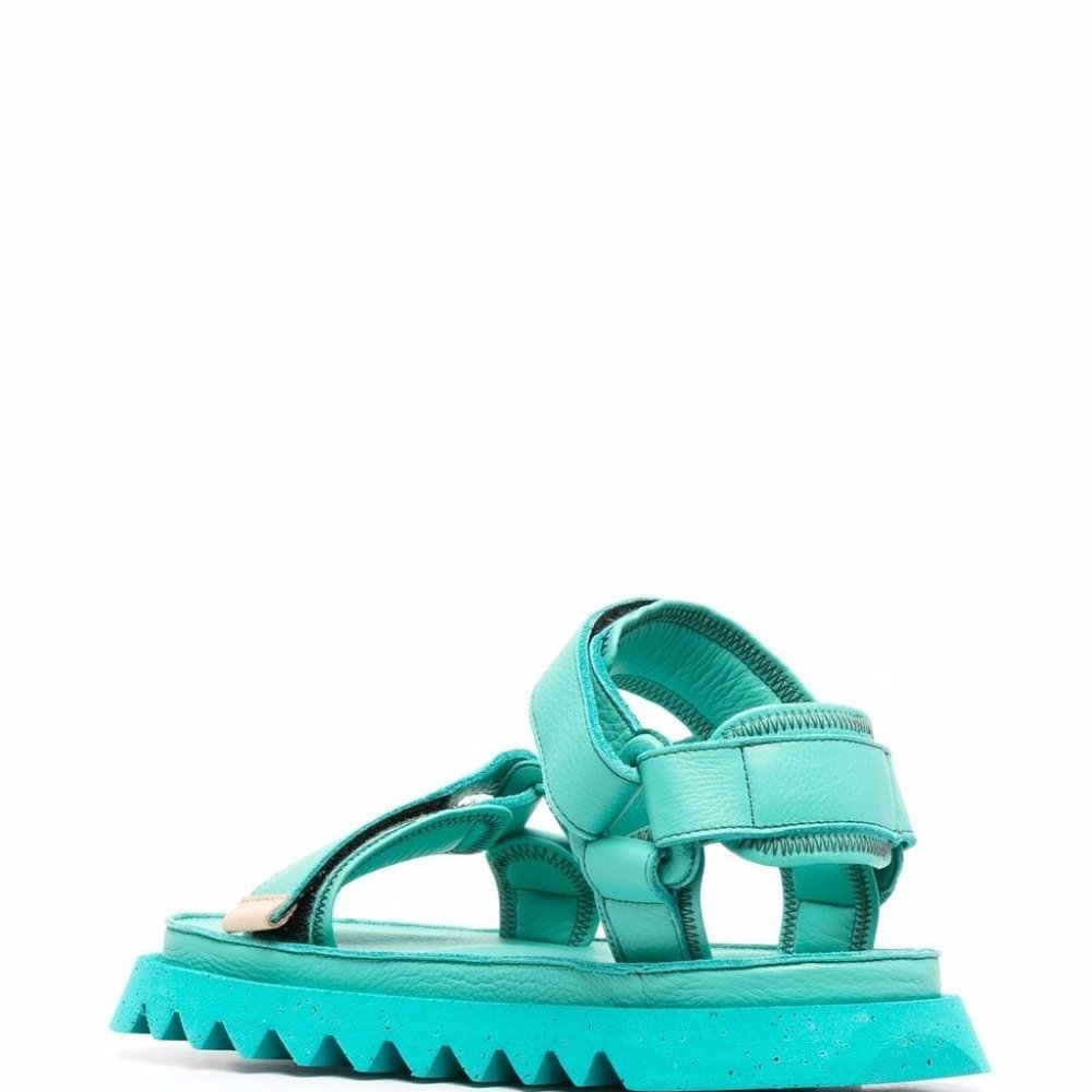 Marsèll x Suicoke Depa Leather Sandals 37 / US 7 Aqua Blue Platform Designer NWT - Picture 6 of 14